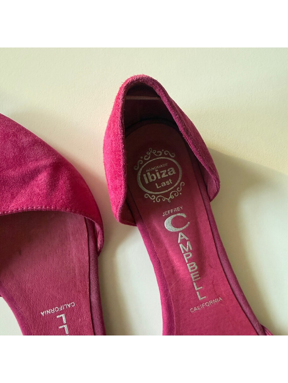 Jeffrey Campbell Women's Pink Suede Pointed Toe D'Orsay Flats Size 8 - Picture 4 of 5